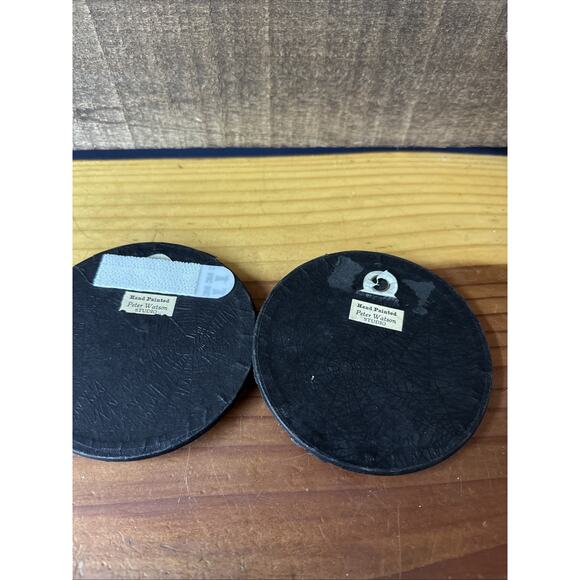 Peter Watson's Studio Convex Glass Reverse Back Painted Portraits Set of 2 - Picture 5 of 6